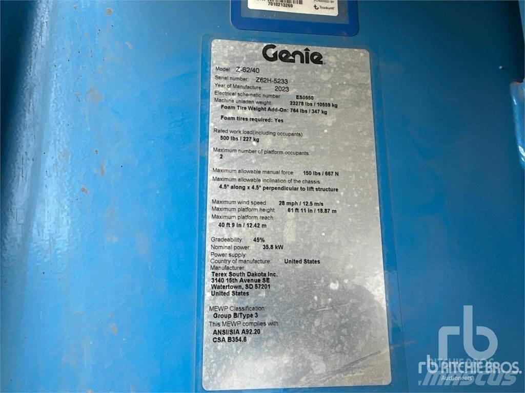 Genie Z62-40 ブームリフト　屈伸型
