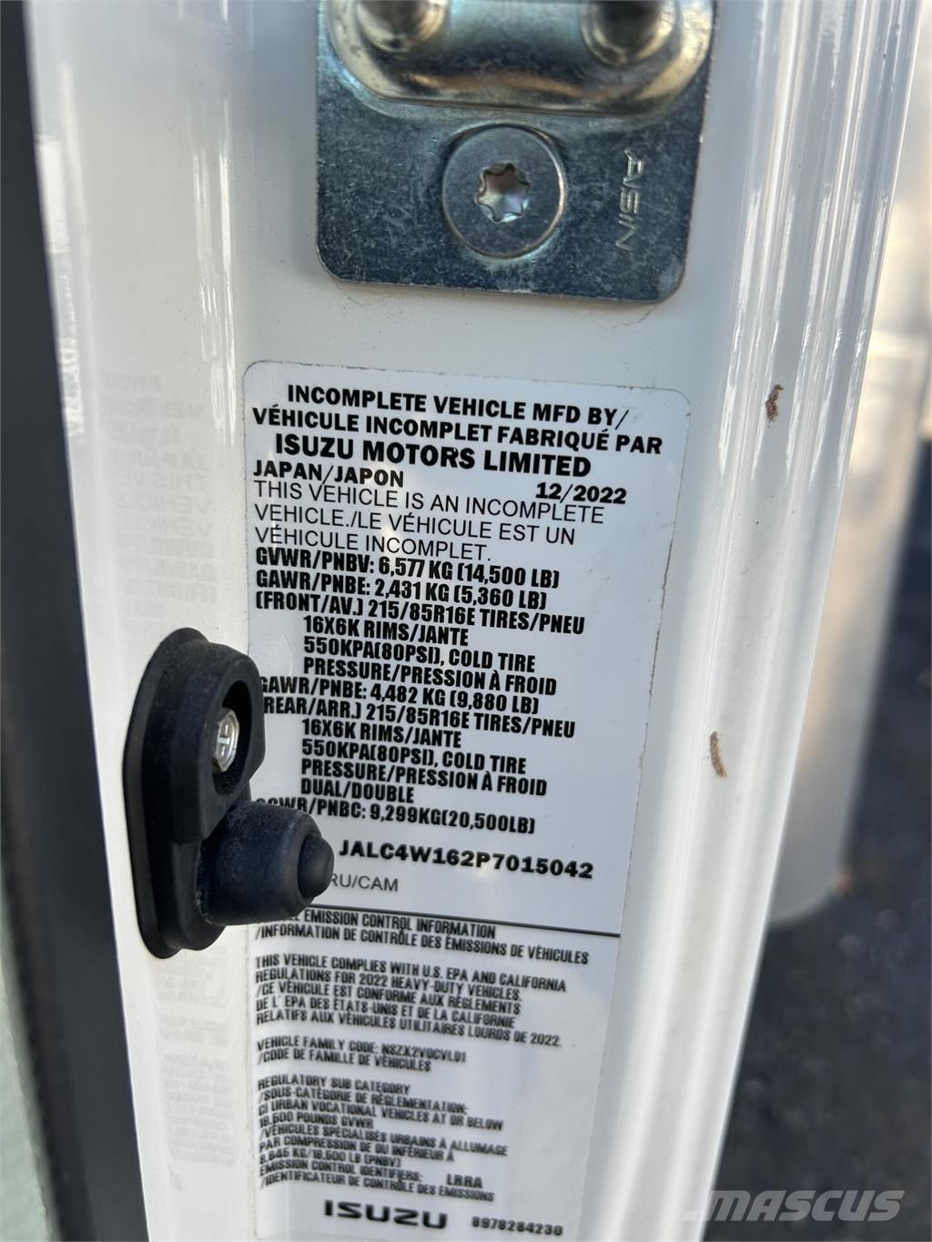 Isuzu NPR HD ボックスボディー、ウイング、箱車