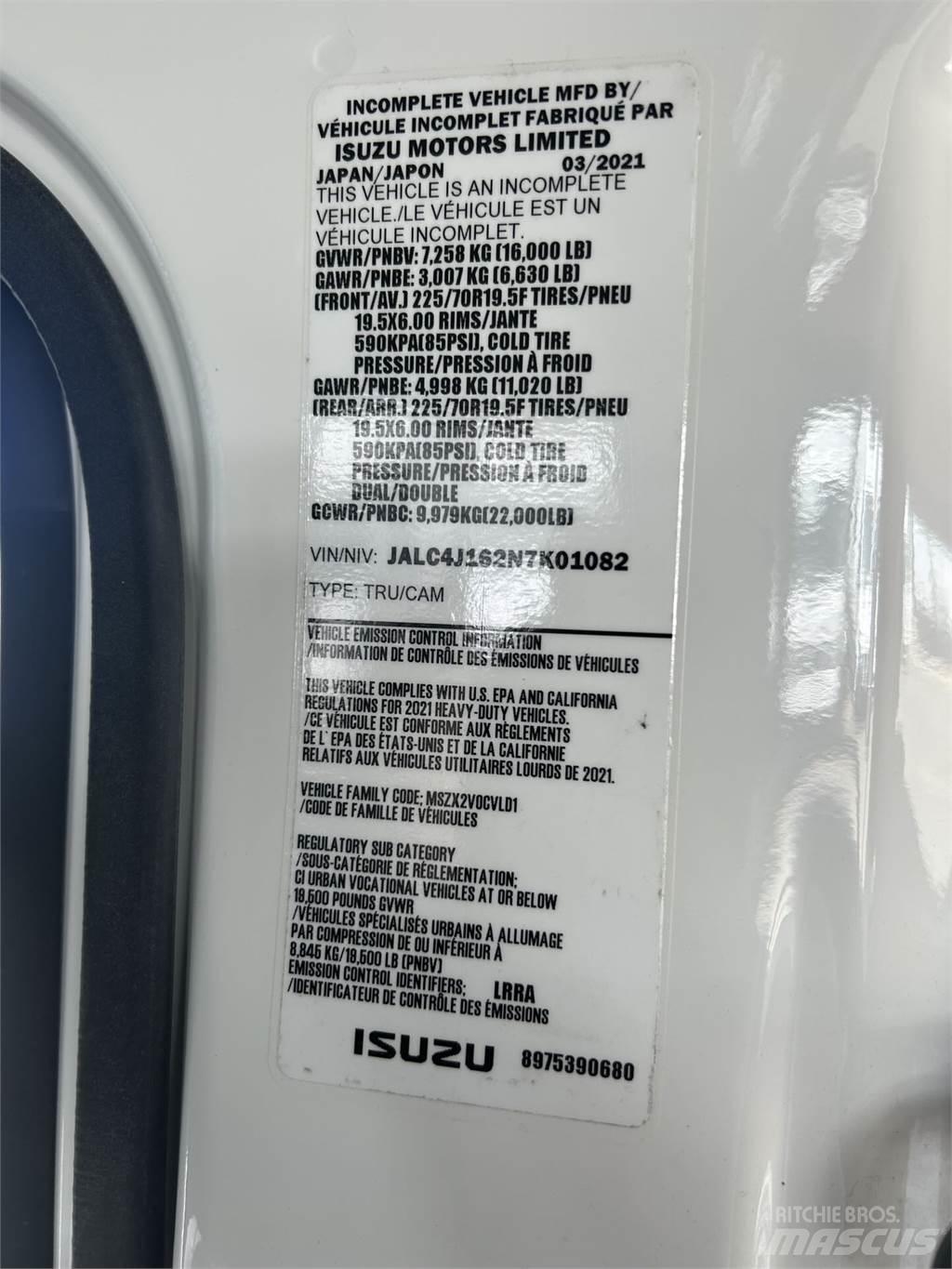 Isuzu NPR XD DC ボックスボディー、ウイング、箱車