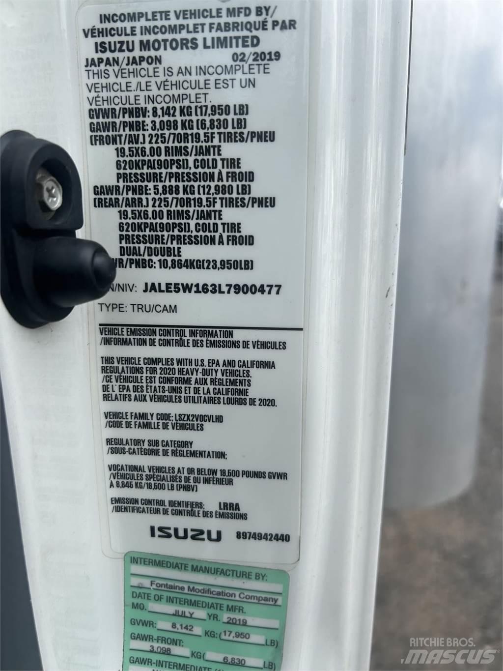 Isuzu NQR ボックスボディー、ウイング、箱車