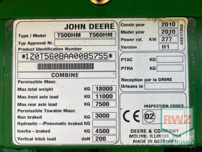 John Deere T560 コンバイン