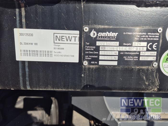 Oehler OL ZDK/HW 180 ダンプトレーラー