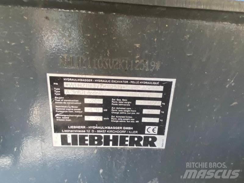 Liebherr A 916 ホイール式油圧ショベル（パワーショベル・ユンボ・バックホー）