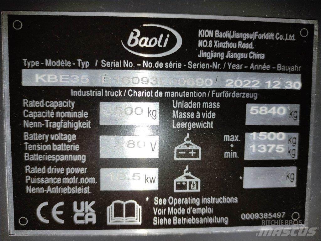 Baoli KBE35 バッテリーフォークリフト