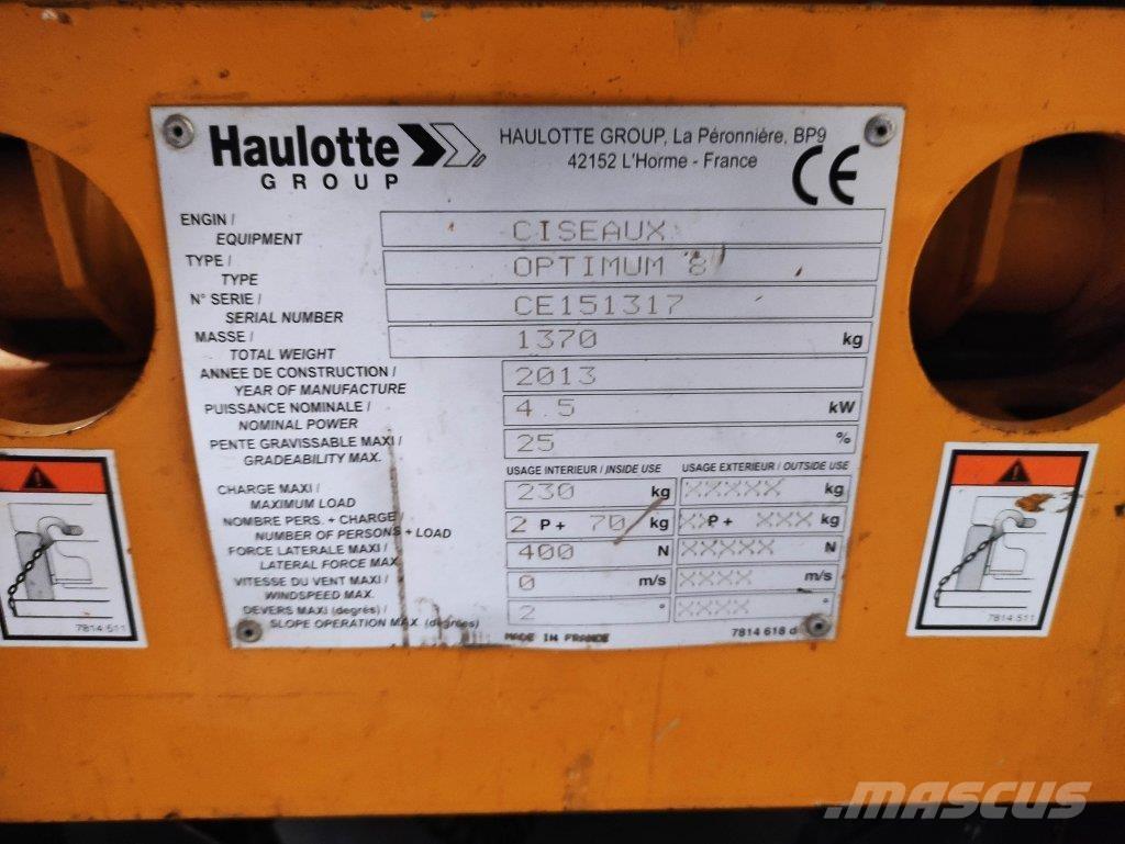 Haulotte OPTIMUM8 シザースリフト