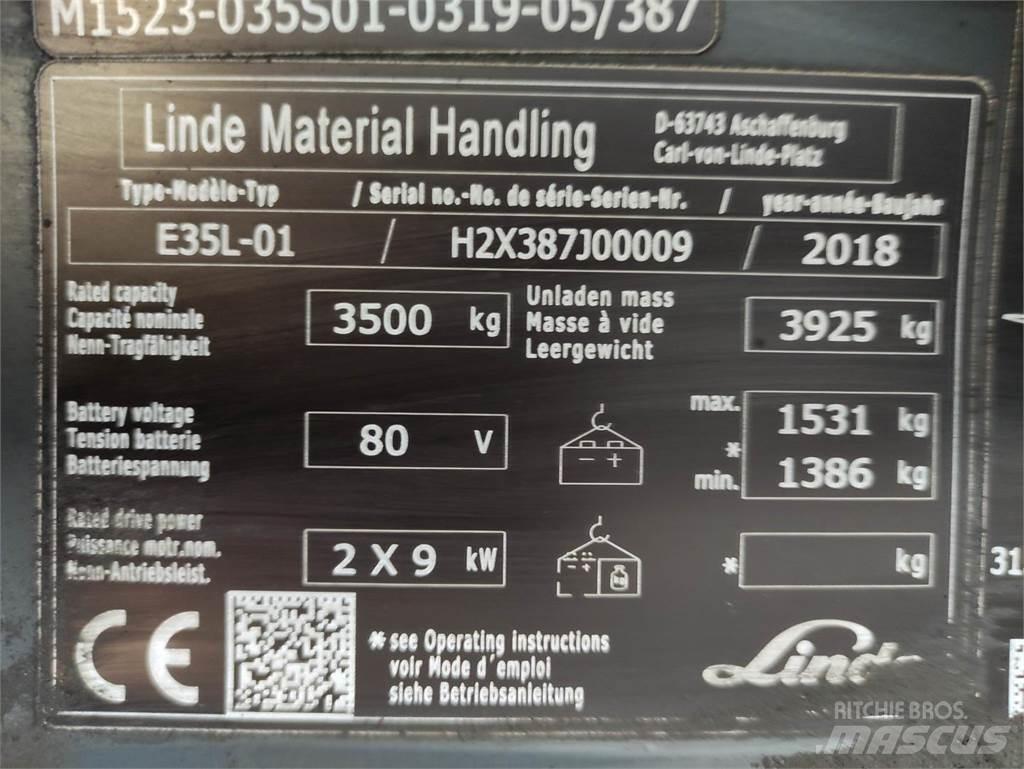 Linde E35L-01-387 バッテリーフォークリフト