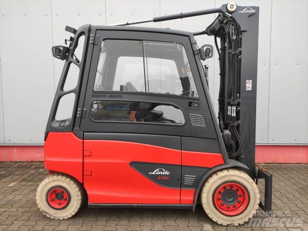 Linde E50HL-01-388 バッテリーフォークリフト