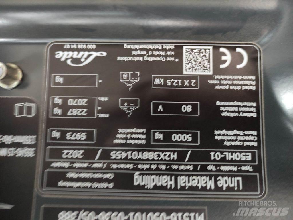 Linde E50HL-01-388 バッテリーフォークリフト