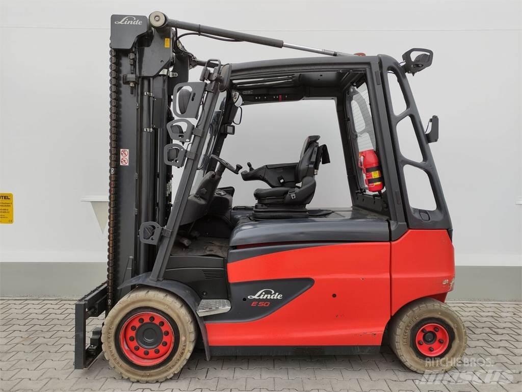 Linde E50HL-01-388 バッテリーフォークリフト
