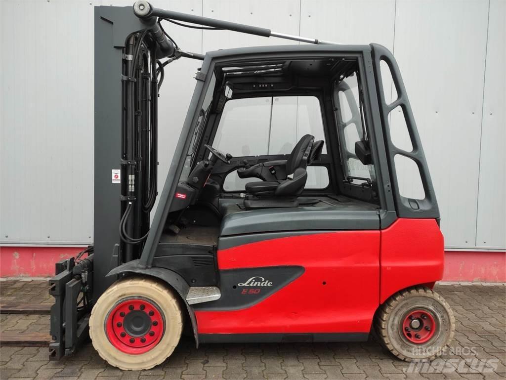Linde E50HL-01-600 バッテリーフォークリフト