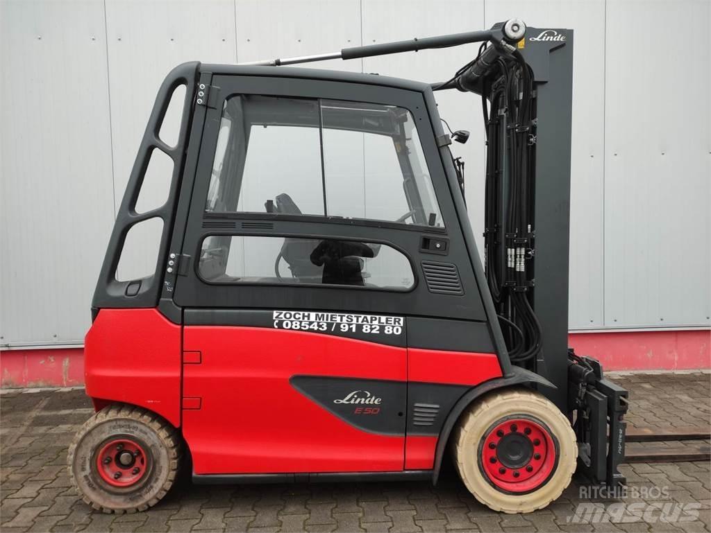 Linde E50HL-01-600 バッテリーフォークリフト
