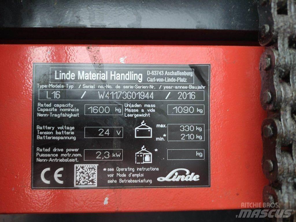 Linde L16i-1173 ウォーキンフォークリフト
