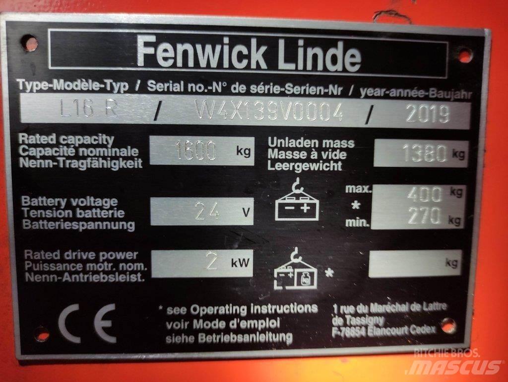 Linde L16R ウォーキンフォークリフト