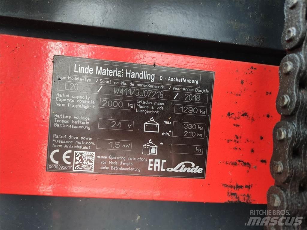 Linde L20i-1173 ウォーキンフォークリフト