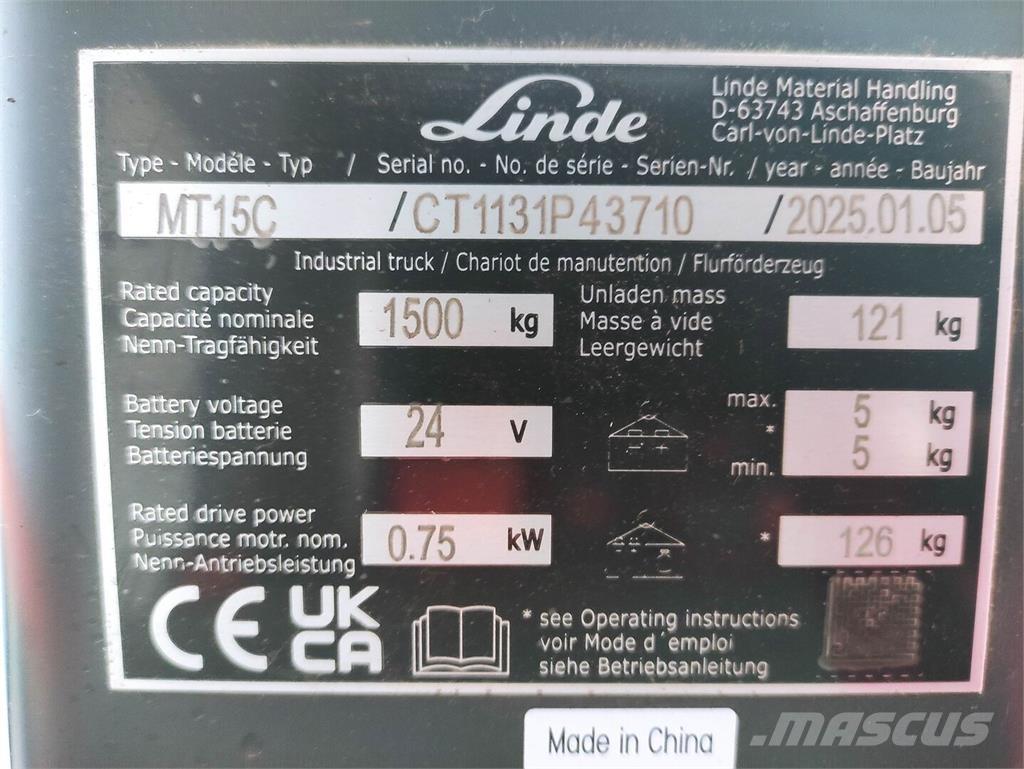 Linde MT15C ローリフト