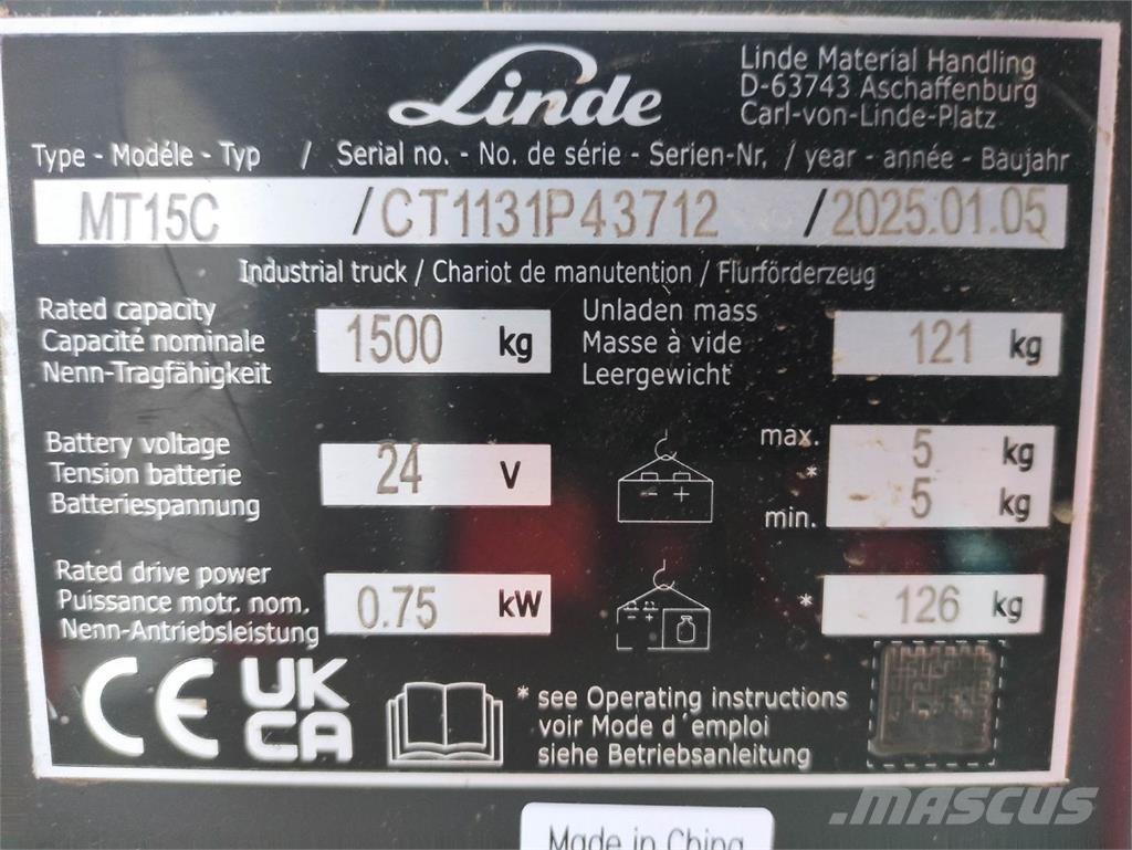 Linde MT15C ローリフト