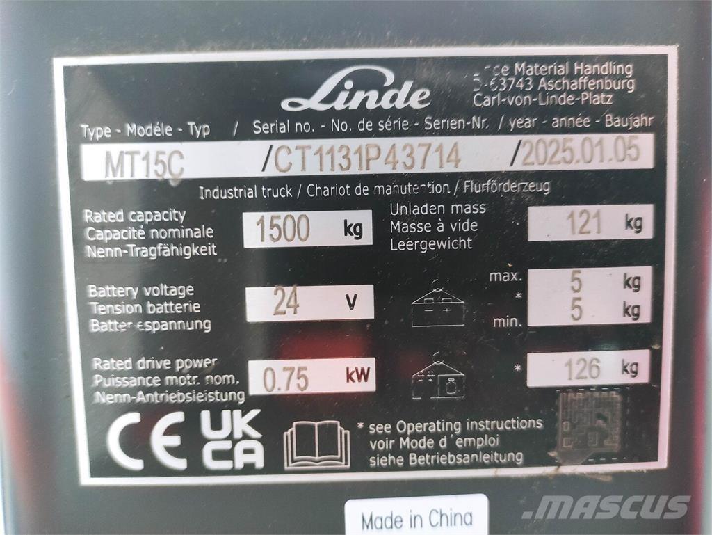 Linde MT15C ローリフト