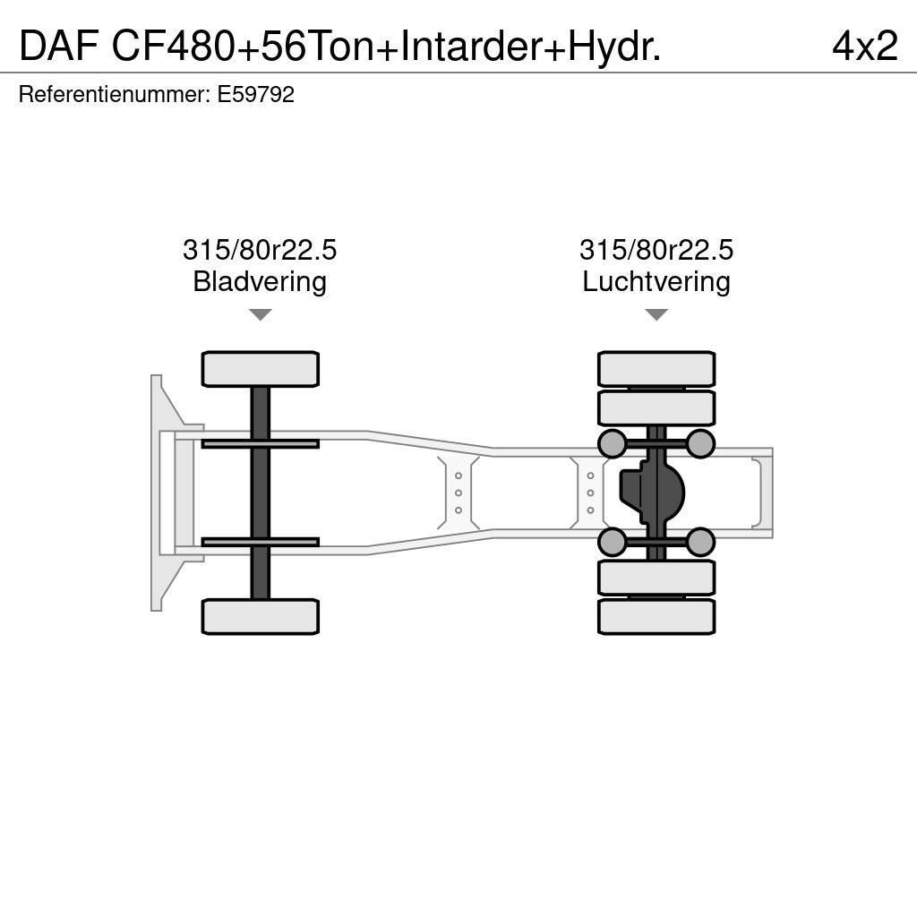 DAF CF480+56Ton+Intarder+Hydr. 中古トラクターヘッド | トレーラーヘッド