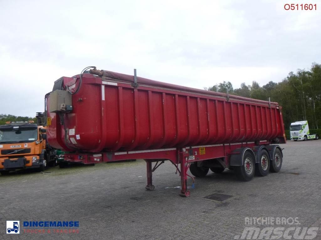 Fruehauf Tipper trailer alu 34.6 m3 + tarpaulin ダンプセミトレーラー
