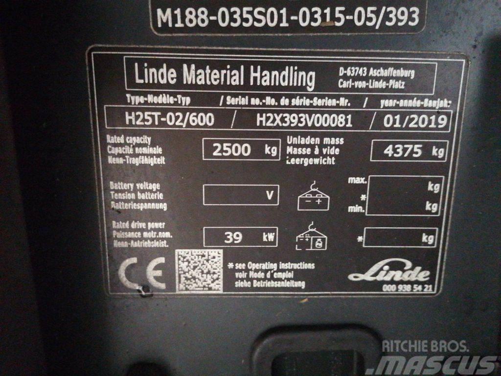 Linde H25T-02/600 LPGフォークリフト