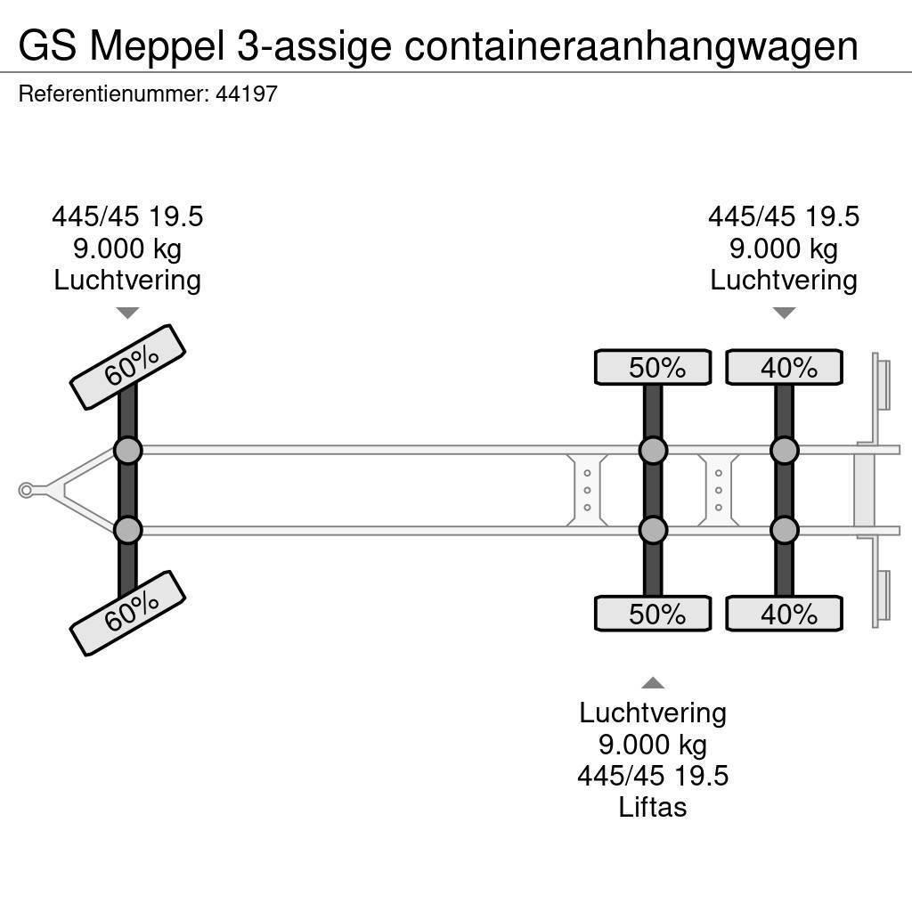 GS Meppel 3-assige containeraanhangwagen コンテナトレーラー