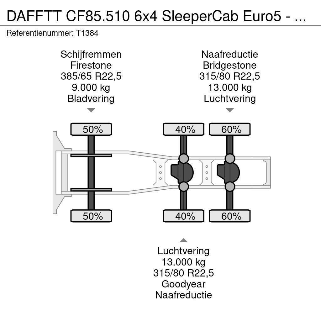 DAF FTT CF85.510 6x4 SleeperCab Euro5 - 189.000km Orig 中古トラクターヘッド | トレーラーヘッド
