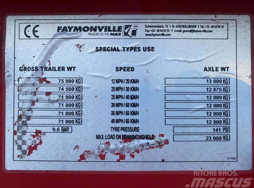 Faymonville 4 Axle Extending 75 Ton Low Loader ローローダー
