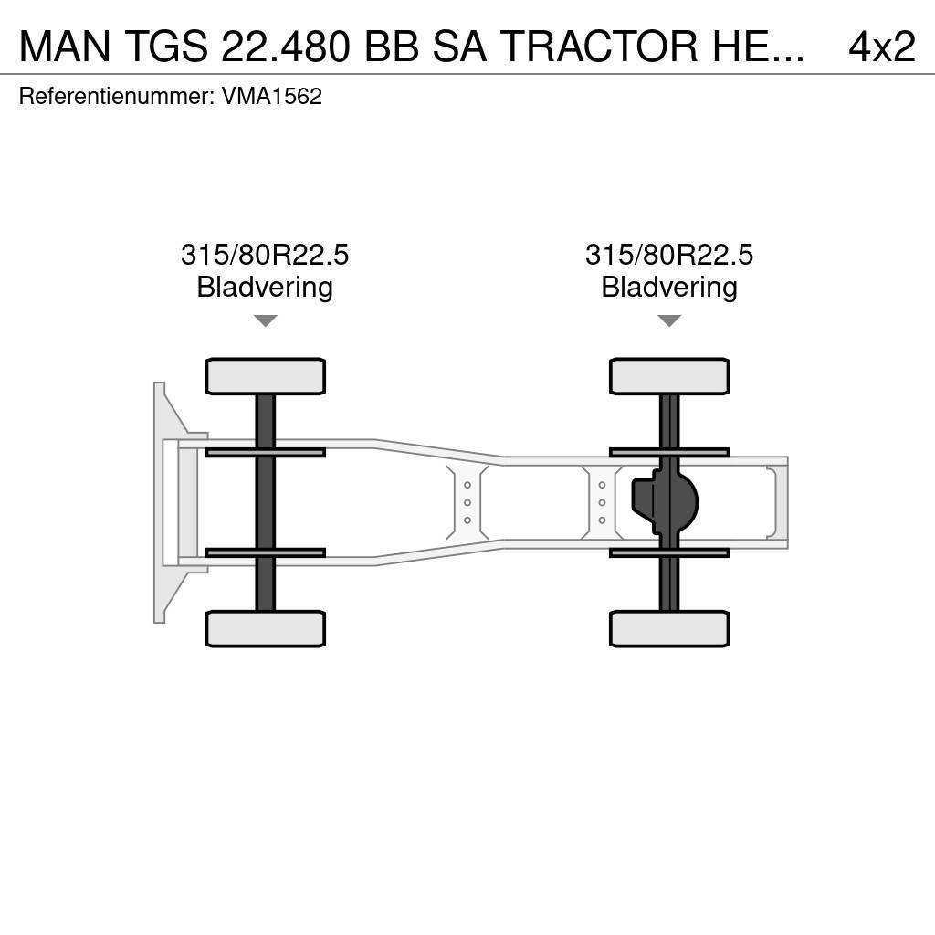MAN TGS 22.480 BB SA TRACTOR HEAD (8 units) 中古トラクターヘッド | トレーラーヘッド