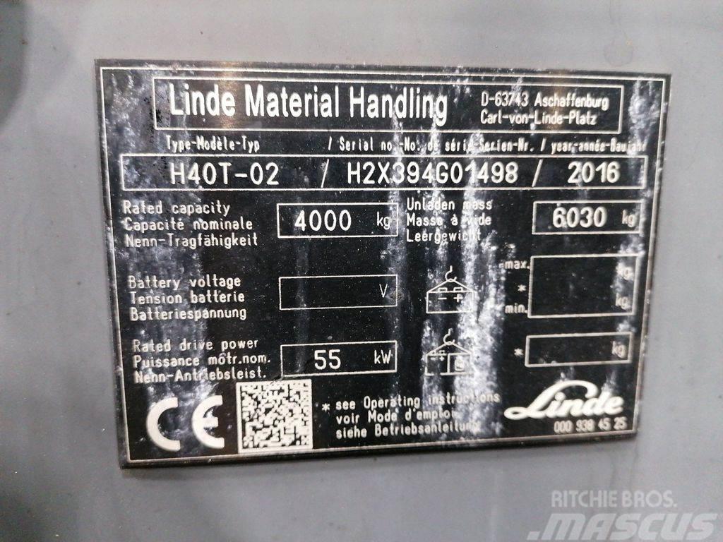 Linde H40T-02 LPGフォークリフト