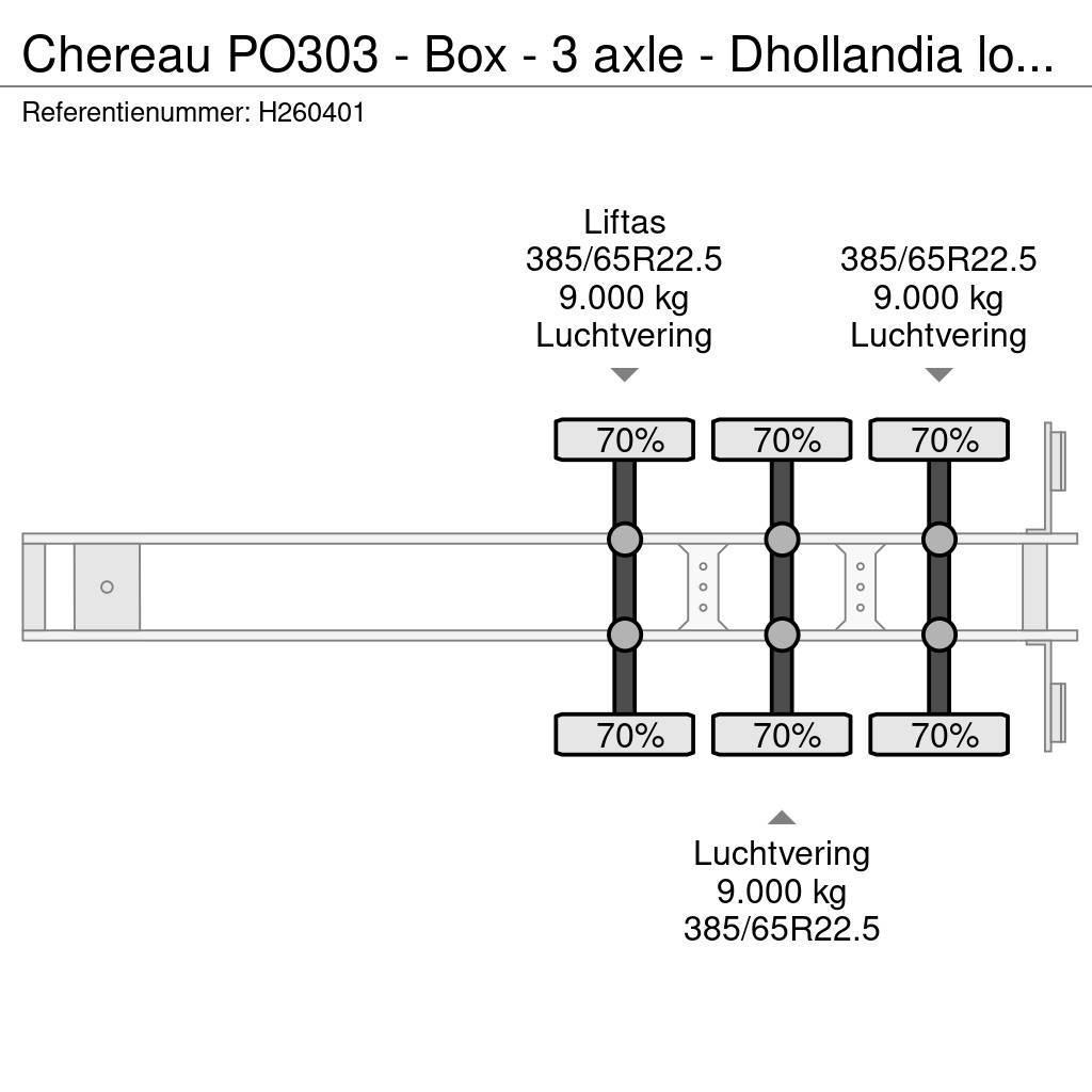 Chereau PO303 - Box - 3 axle - Dhollandia loadlift - BUFFL ボックスセミトレーラー