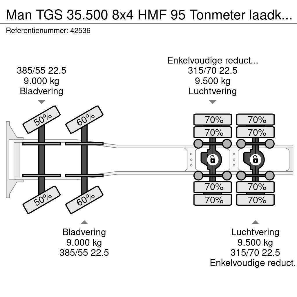 MAN TGS 35.500 8x4 HMF 95 Tonmeter laadkraan bj. 2019! 中古トラクターヘッド | トレーラーヘッド