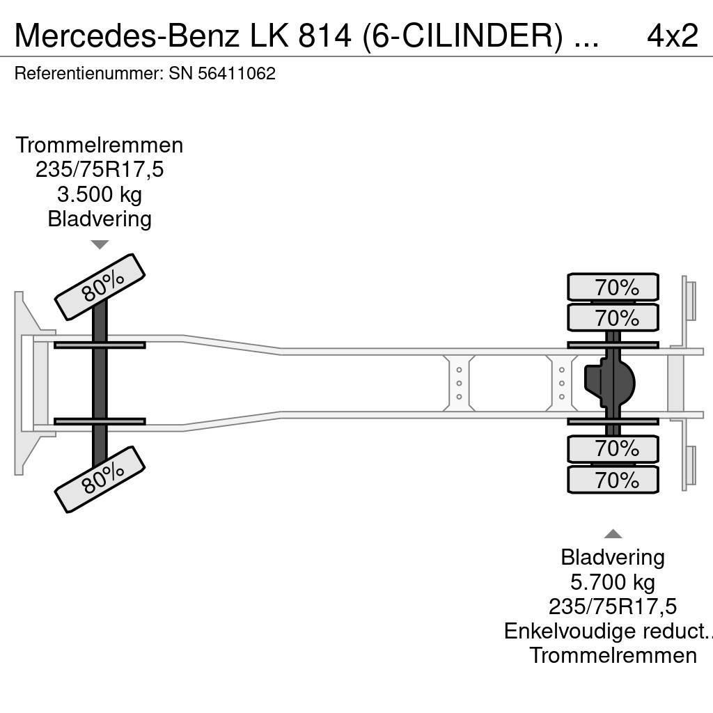 Mercedes-Benz LK 814 (6-CILINDER) FULL STEEL SUSPENSION WITH OPE 平ボディー