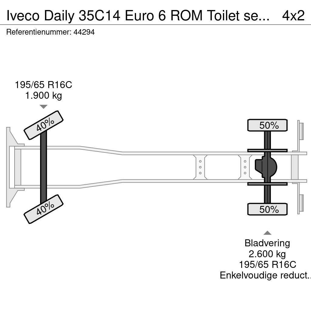 Iveco Daily 35C14 Euro 6 ROM Toilet servicewagen コンバイン／バキュームトラック
