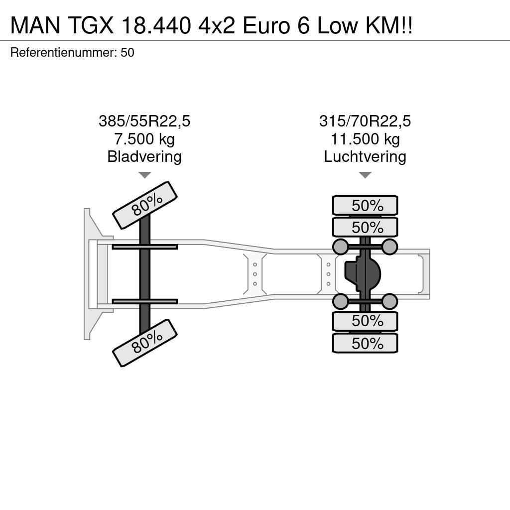 MAN TGX 18.440 4x2 Euro 6 Low KM!! 中古トラクターヘッド | トレーラーヘッド