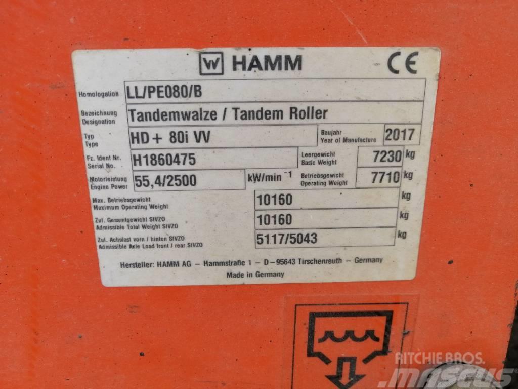 Hamm HD 80 i VV タンデムローラ