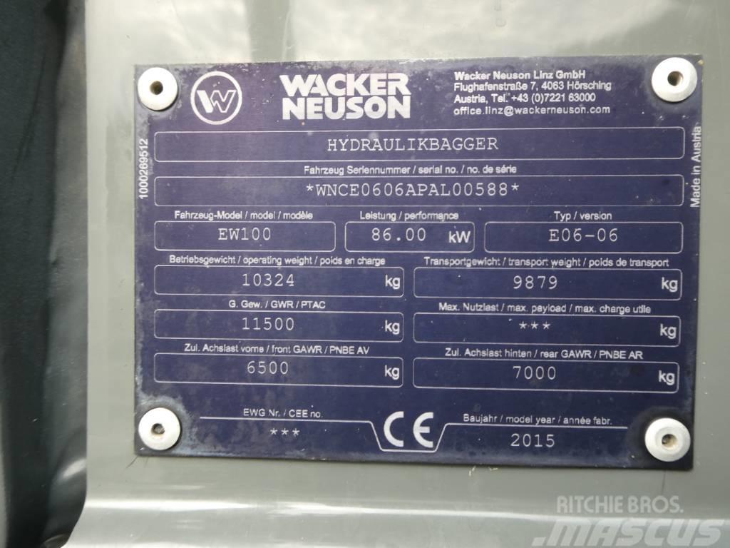 Wacker Neuson EW 100 ホイール式油圧ショベル（パワーショベル・ユンボ・バックホー）