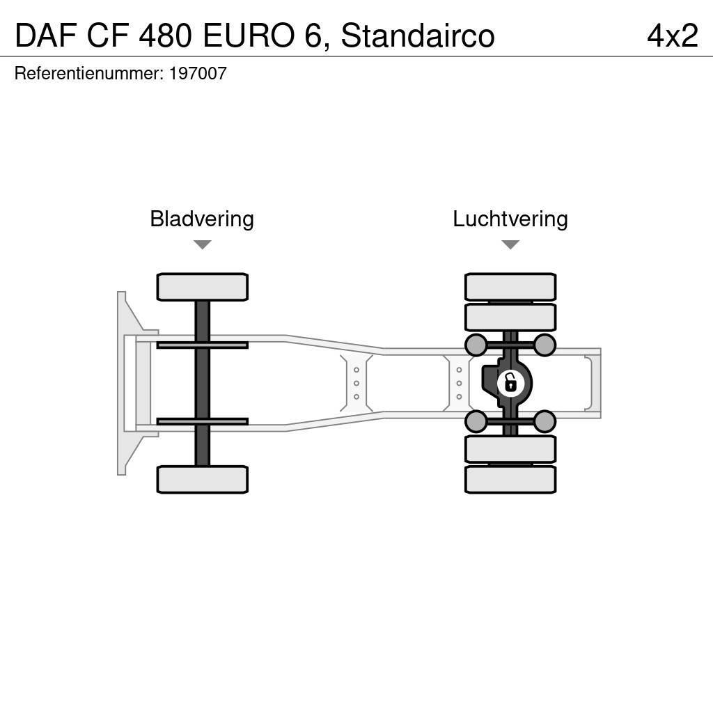 DAF CF 480 EURO 6, Standairco 中古トラクターヘッド | トレーラーヘッド