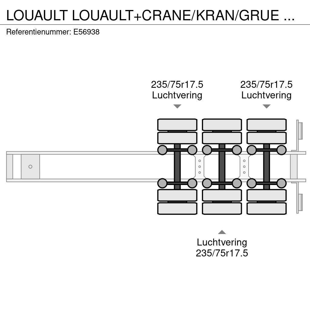  Louault LOUAULT+CRANE/KRAN/GRUE PM 45T/M(4xext.)+E ローローダーセミトレーラー
