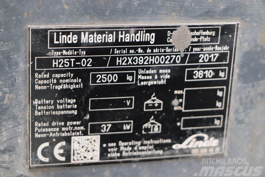 Linde H25T-02 LPGフォークリフト