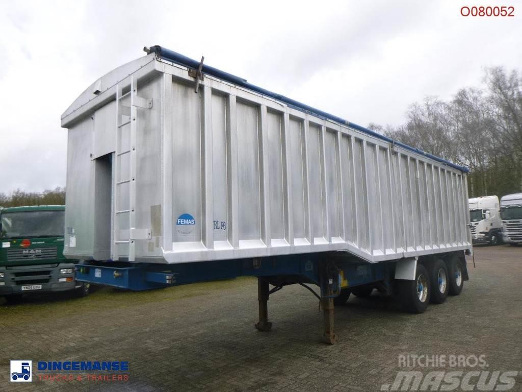 United TRAILERS Tipper trailer alu 52 m3 + tarpaulin ダンプセミトレーラー