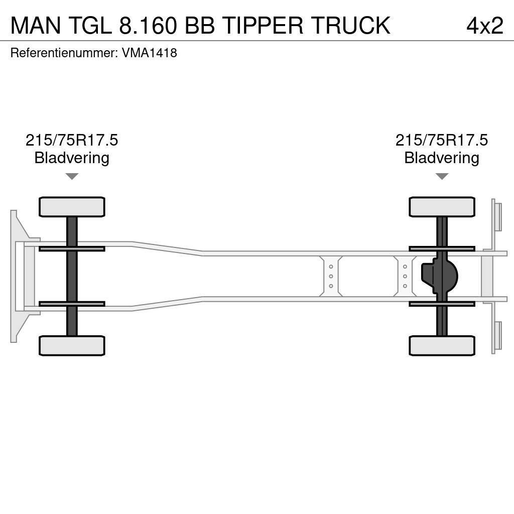 MAN TGL 8.160 BB TIPPER TRUCK ダンプ