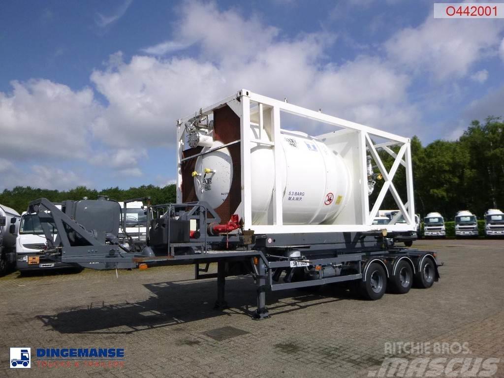  HTS 3-axle container trailer (sliding, tipping) + ダンプセミトレーラー