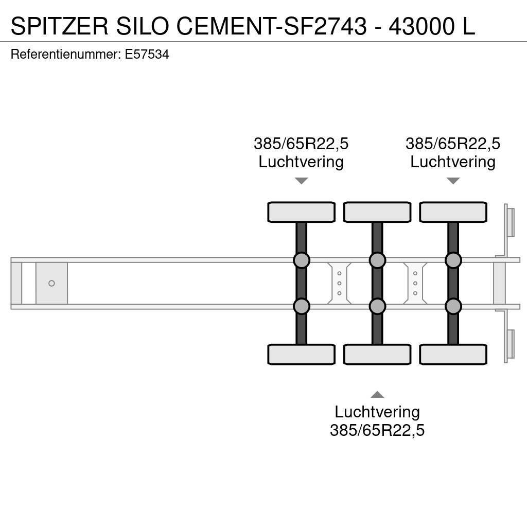 Spitzer Silo CEMENT-SF2743 - 43000 L セミトレーラータンカー