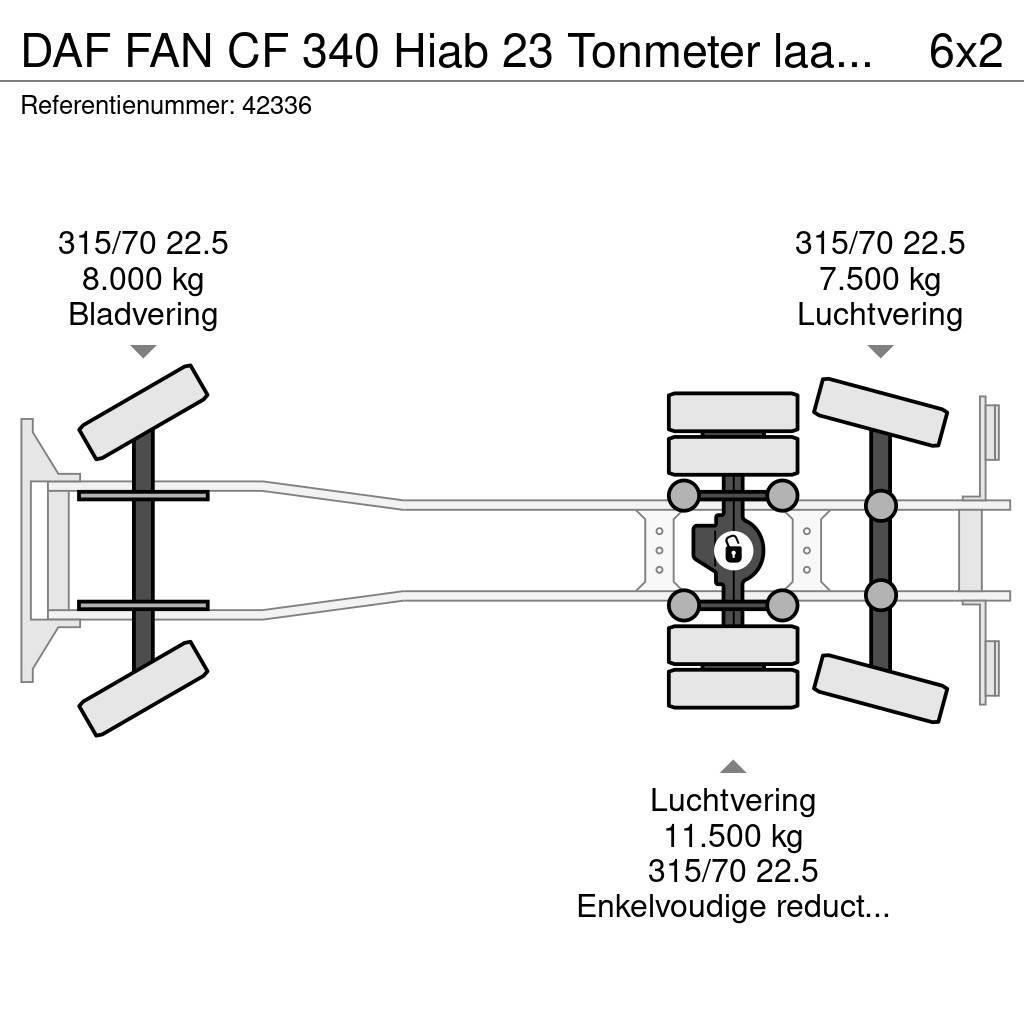 DAF FAN CF 340 Hiab 23 Tonmeter laadkraan 塵芥車、パッカー車