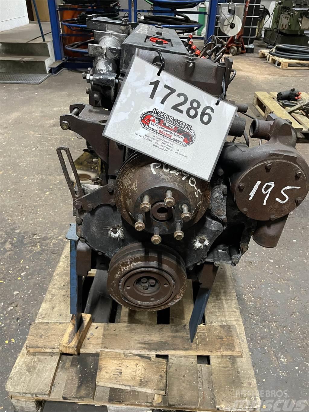 Perkins 1006 motor, brandskadet エンジン